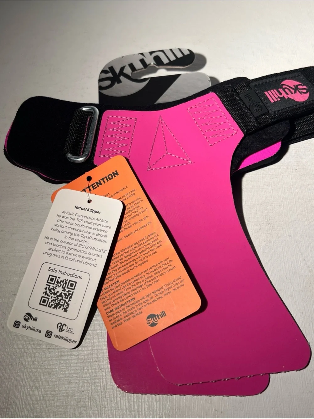 Skyhill Legacy Gymnastics Grips Pink Size L CrossFit Pull-Up Hand Grips New Pair